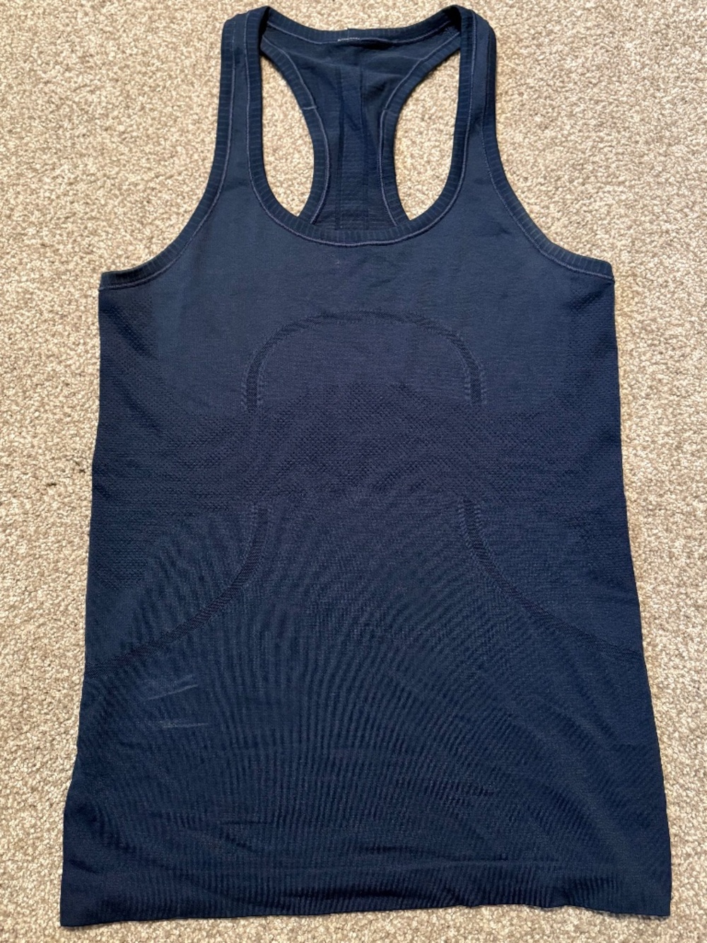 Lululemon Seamless Racerback Tank Top Navy Blue Size 6